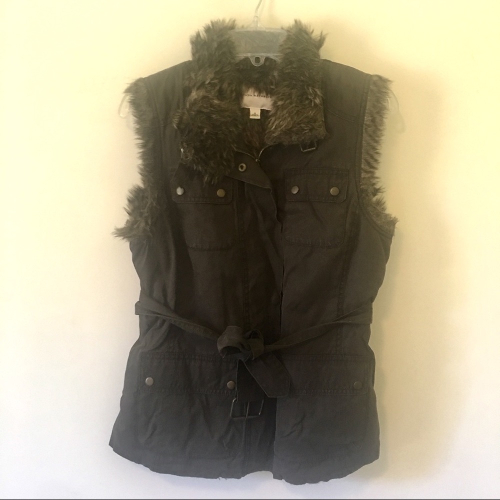 {Banana Republic} Faux Fur Utility Vest